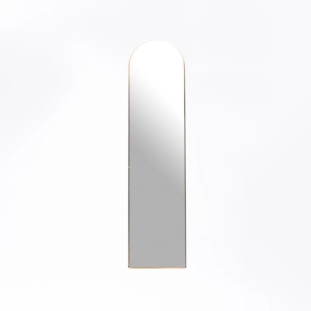ZS - Free-Standing or Wall-Mount Aluminum Frame Arched Mirror - 146 cm x 36 cm
