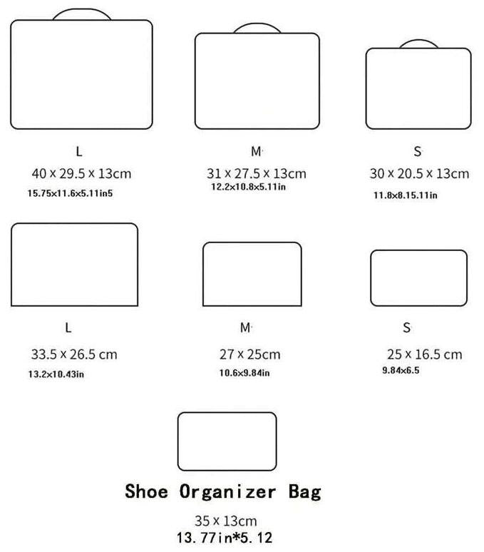 ZS - Travel Storage Bag Set - 7 Pcs