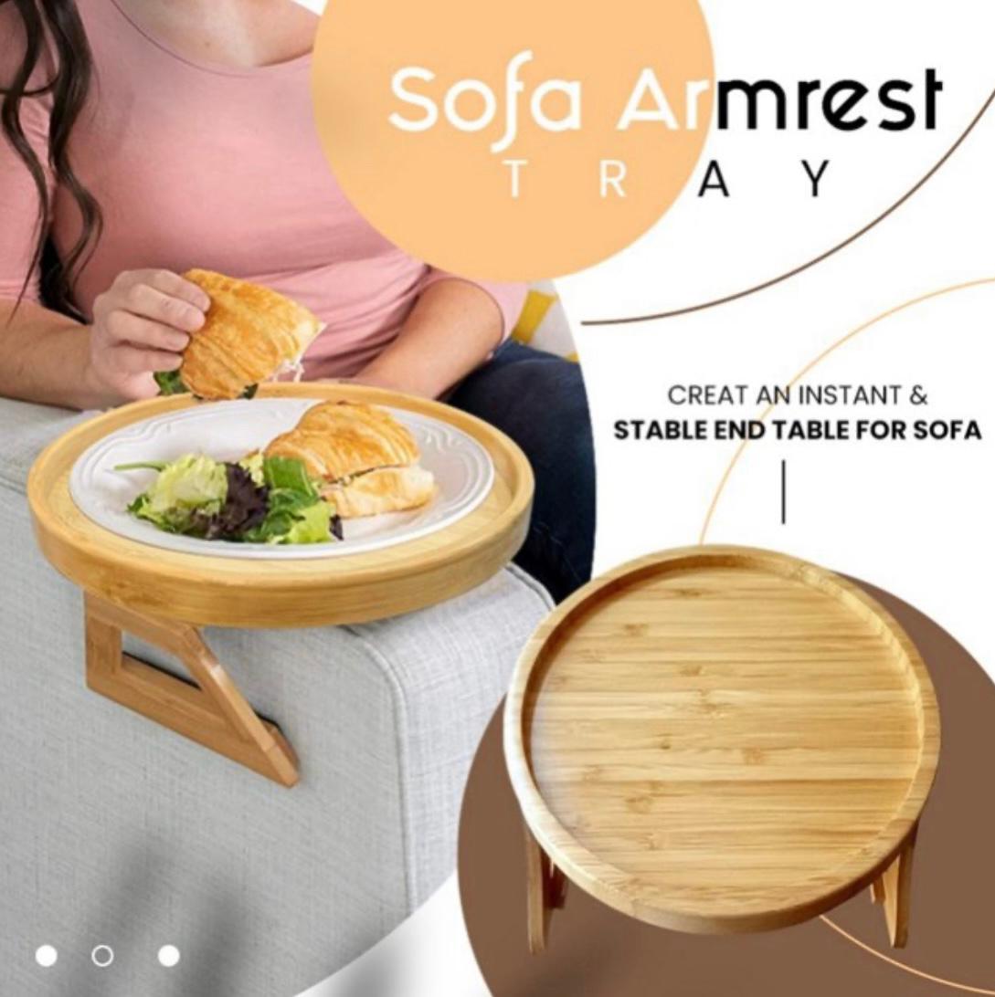 ZS - Bamboo Sofa Armrest Tray