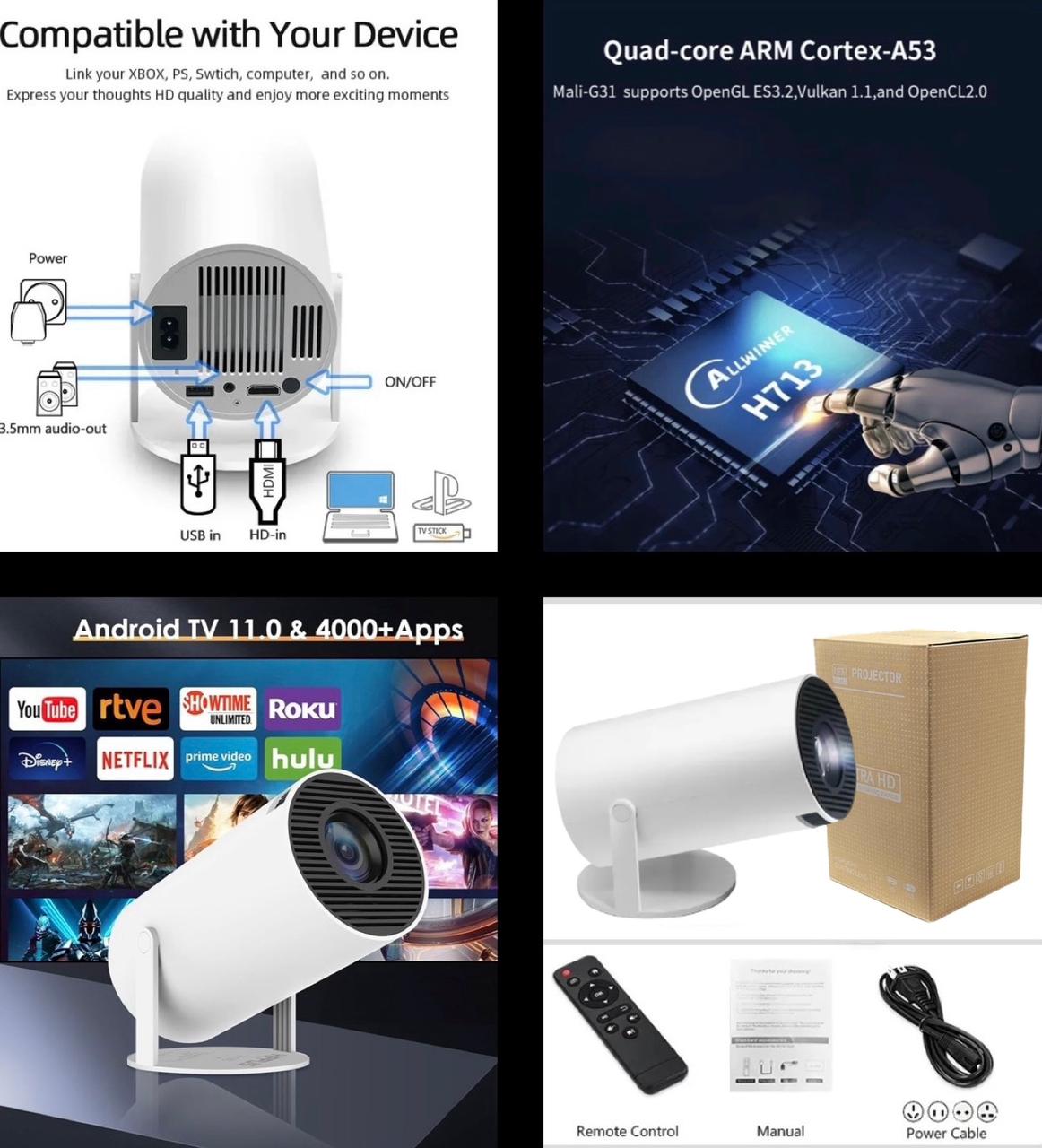 ZS - 4K ULTRA HD PROJECTOR WITH REMOTE