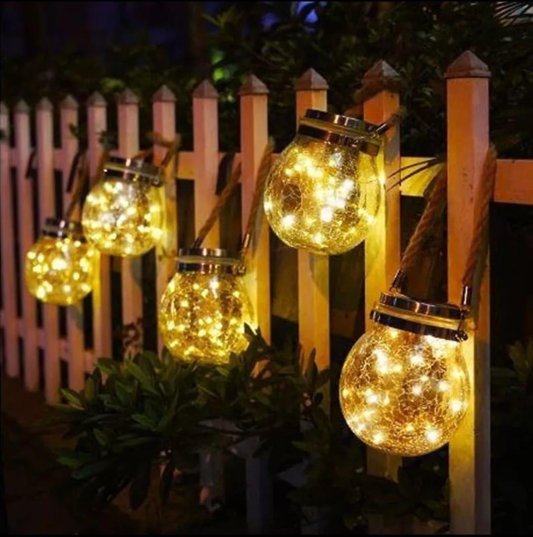 ZS - Solar Lamp Crack Jar Glass