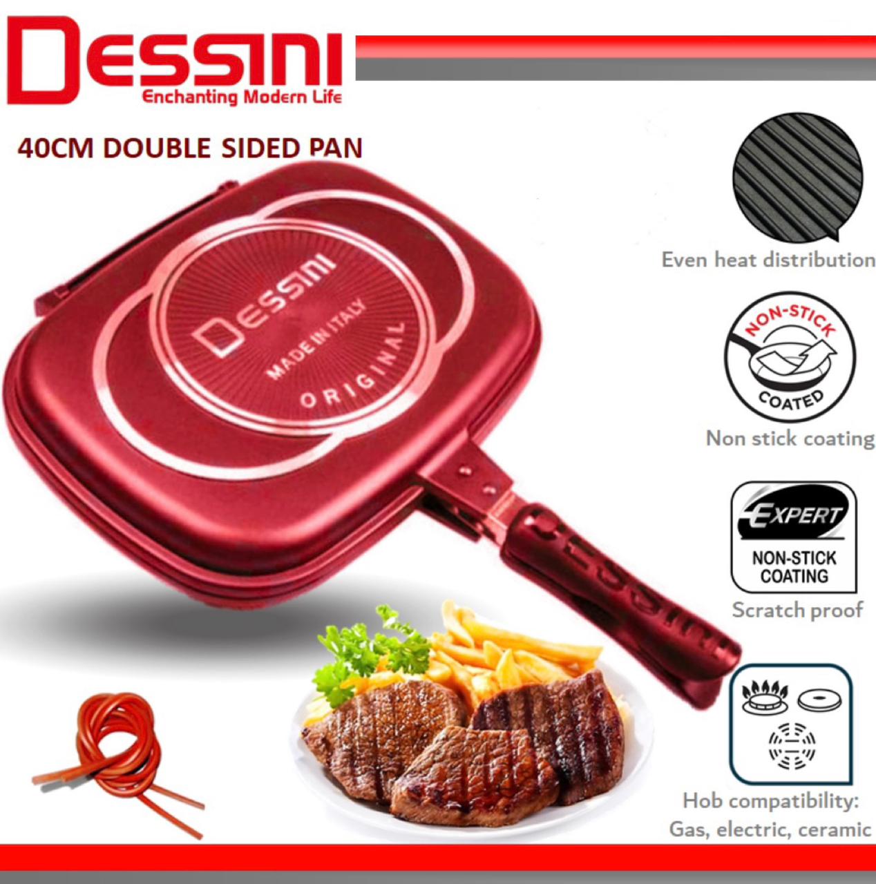 ZS - Dessini Fry Pan/Grill Pan 40cm - Black