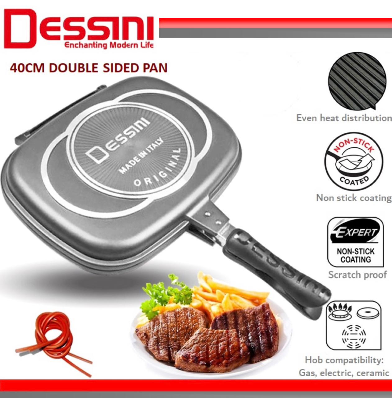 ZS - Dessini Fry Pan/Grill Pan 40cm - Black