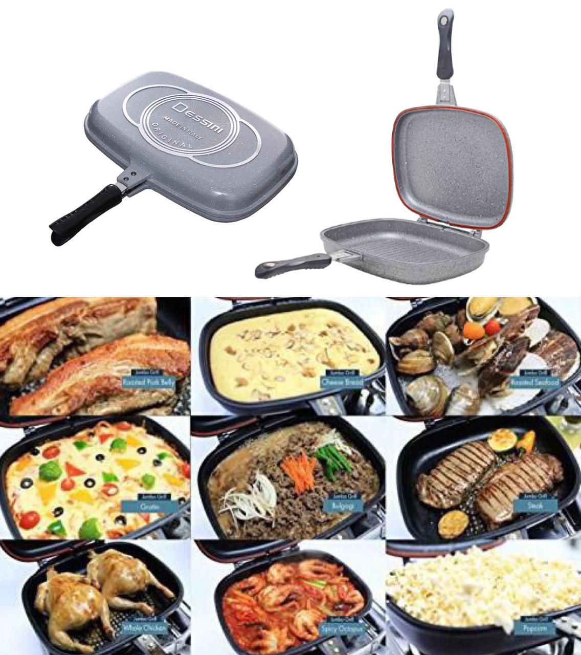 ZS - Dessini Fry Pan/Grill Pan 40cm - Red