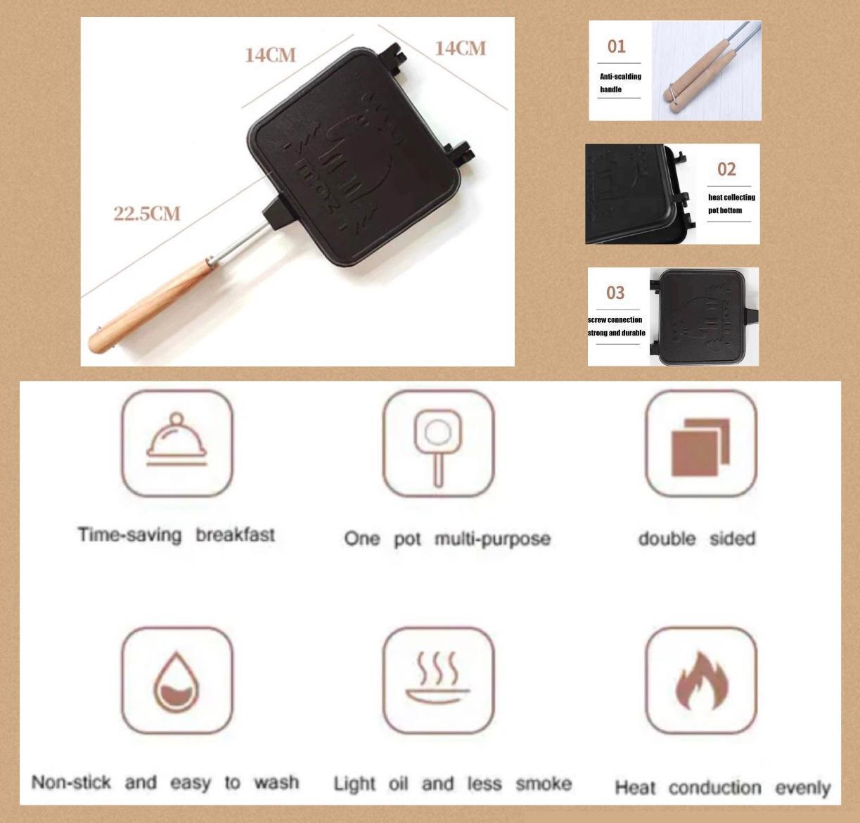 ZS - Sandwich Maker With Cool Touch Handle