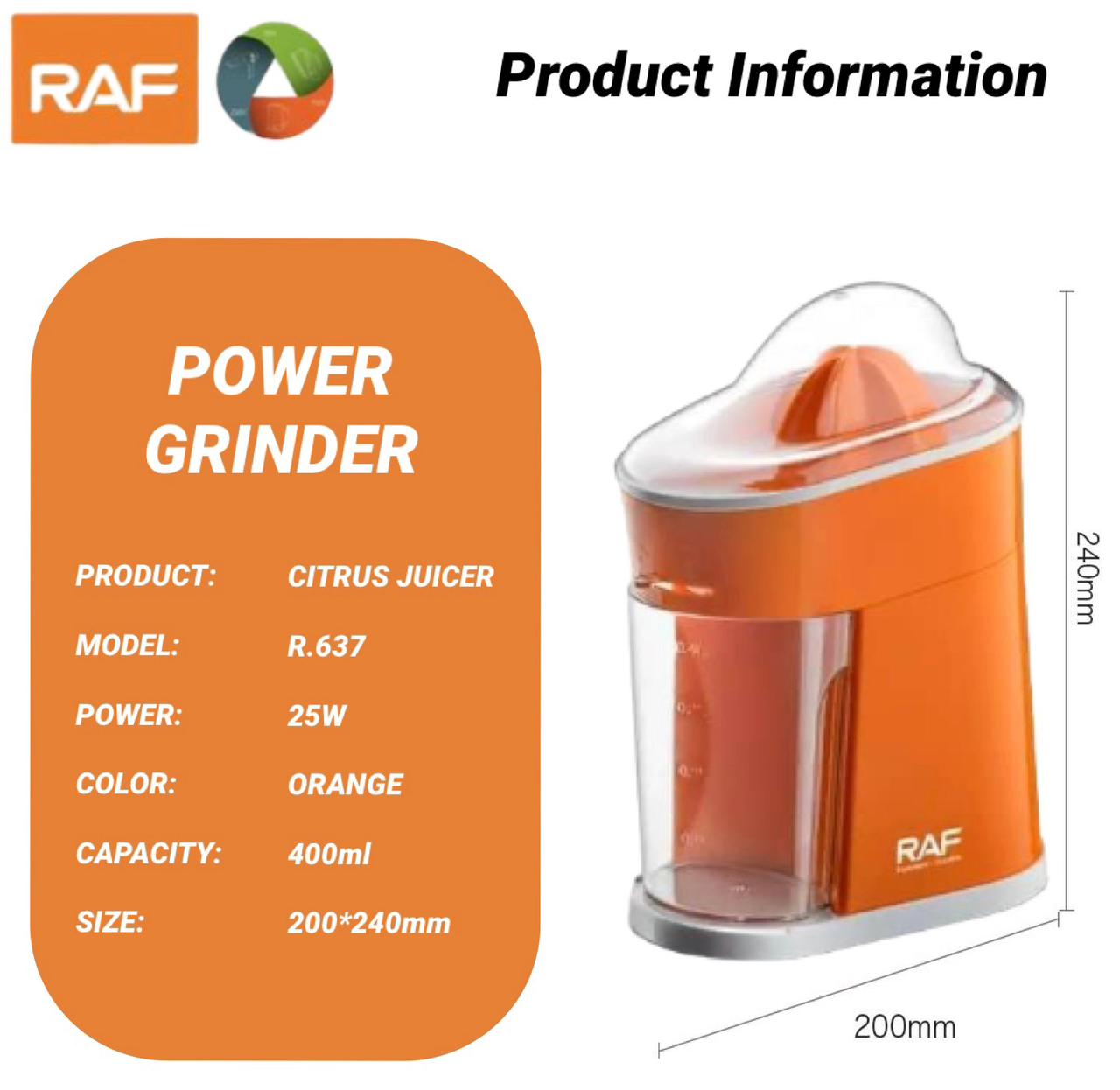 ZS - RAF - Electric Citrus Juicer