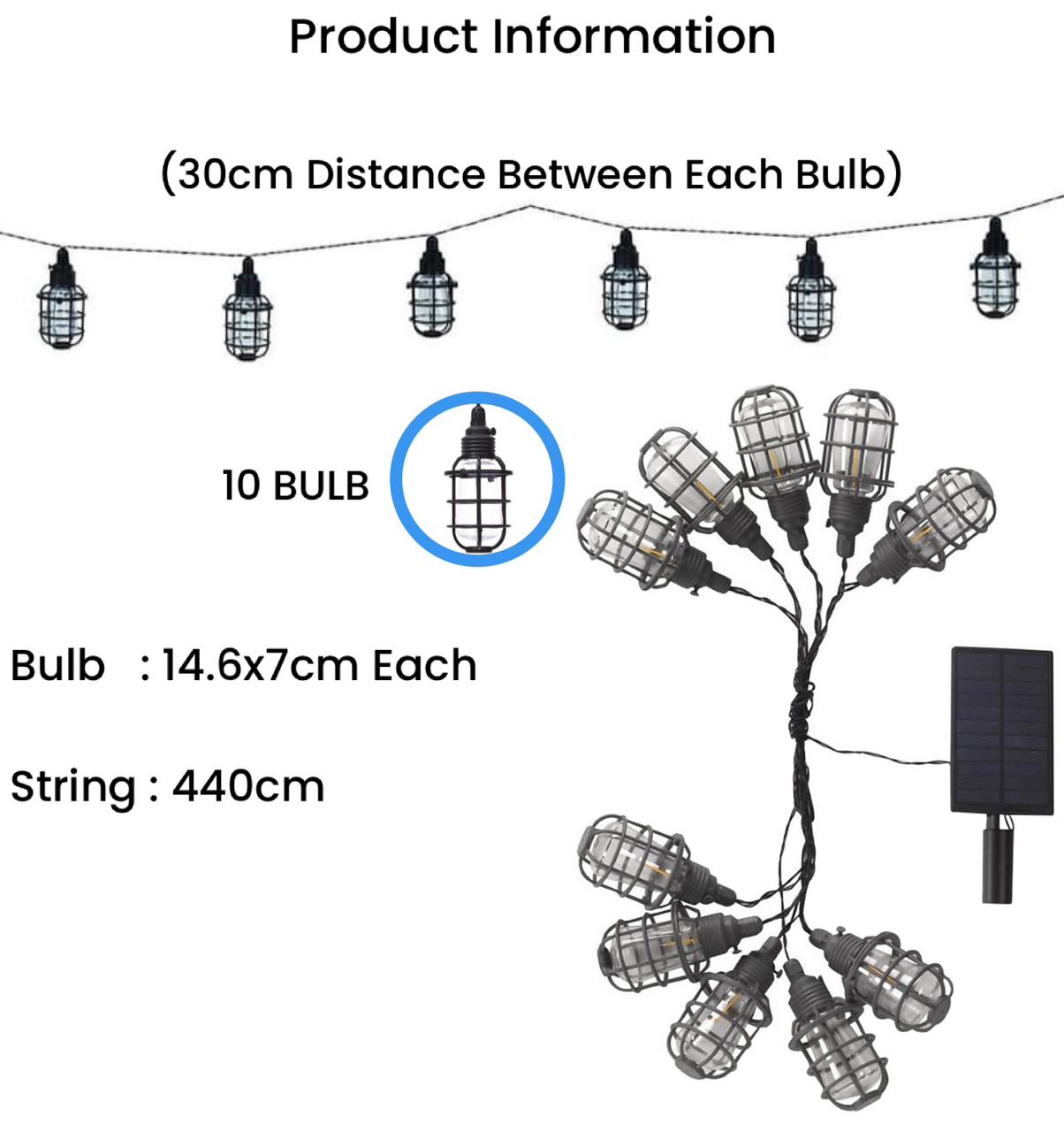 ZS - Solar Bulb String 10 Bulbs