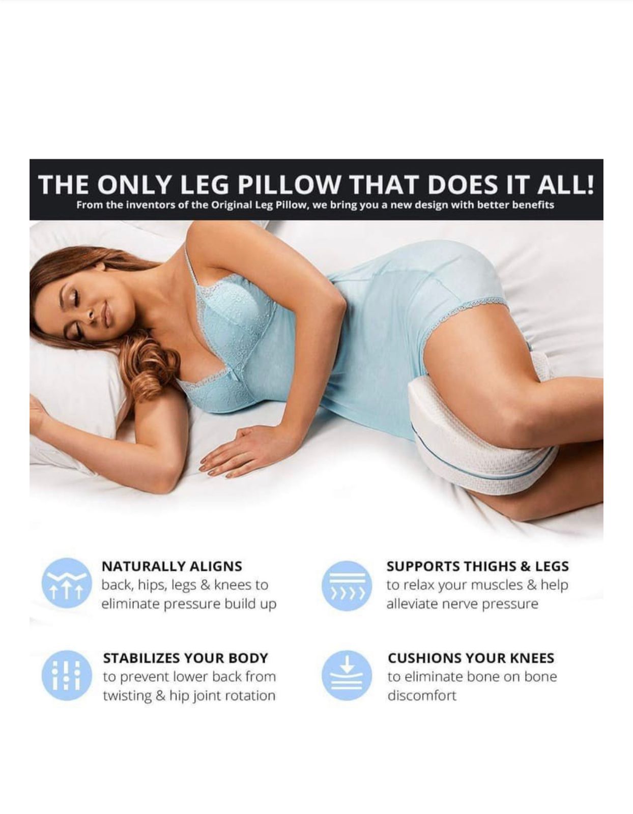 ZS - Orthopaedic Memory Foam Leg Pillow