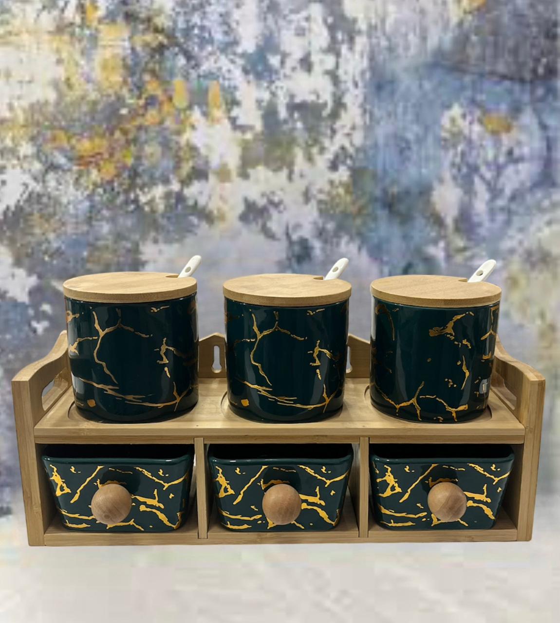 ZS - 6 Pieces Condiment/Seasoning Jar Set