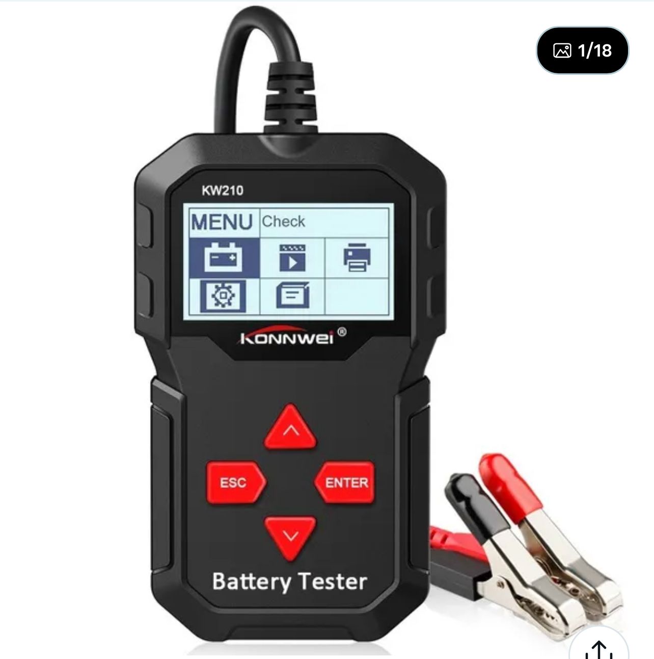 ZS - Konwei KW210 12V Battery Tester