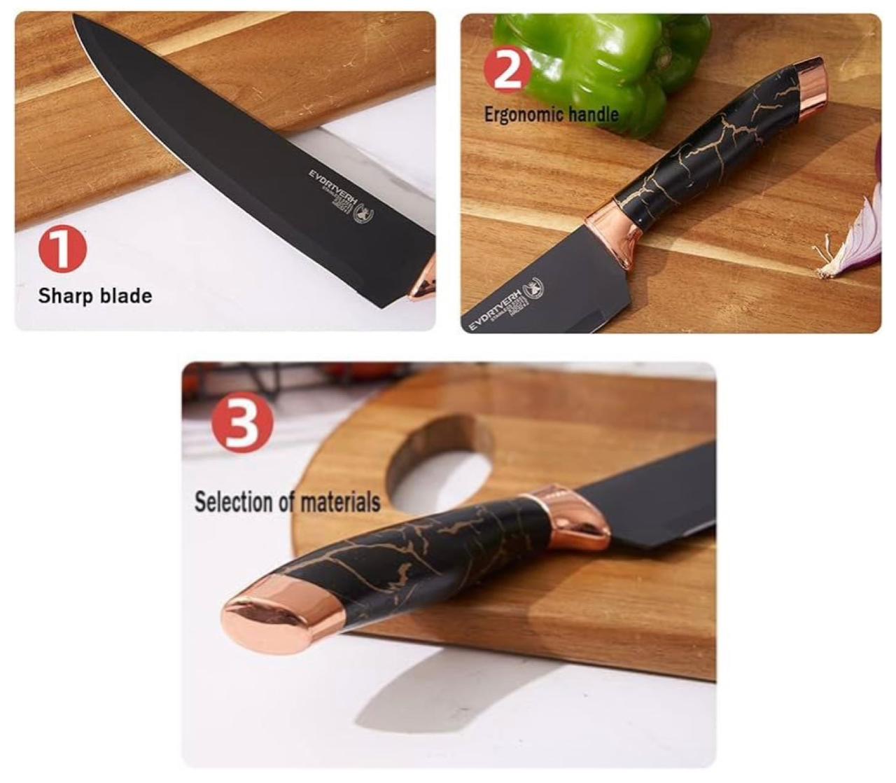 ZS - All in one Pro 7pcs Knife Set with Sharpener