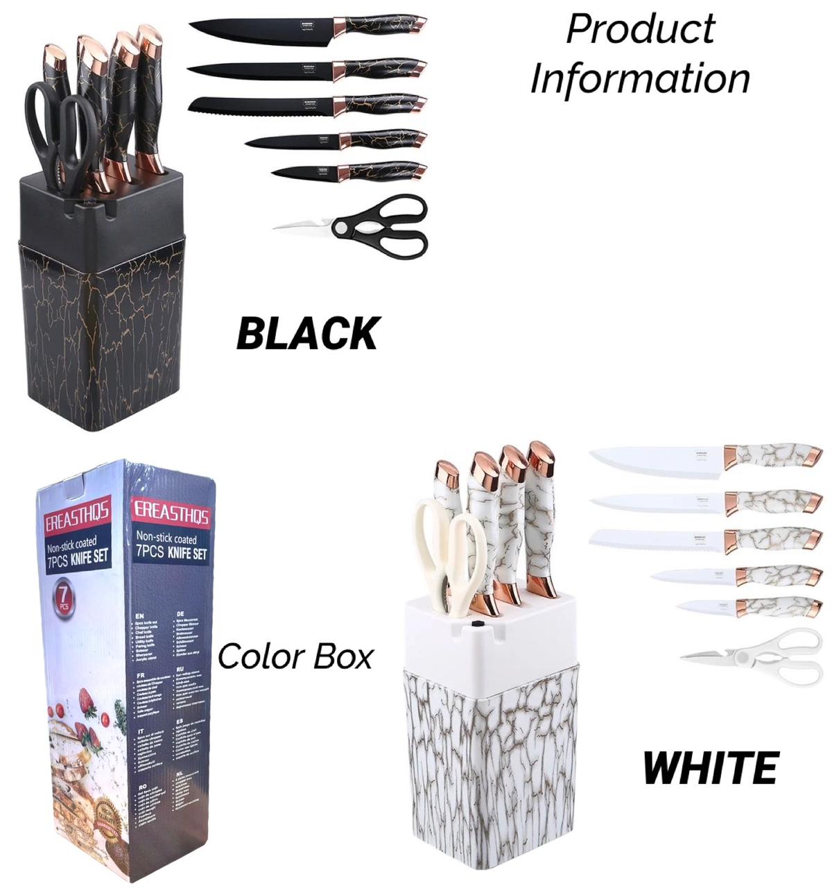 ZS - All in one Pro 7pcs Knife Set with Sharpener