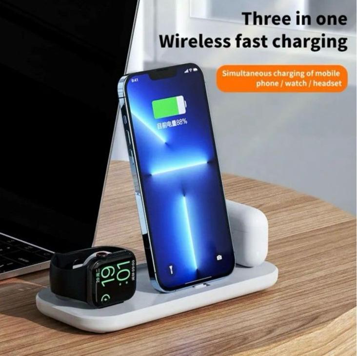 ZS - 3 in 1 Wireless Charging Dock Station for Apple Devices