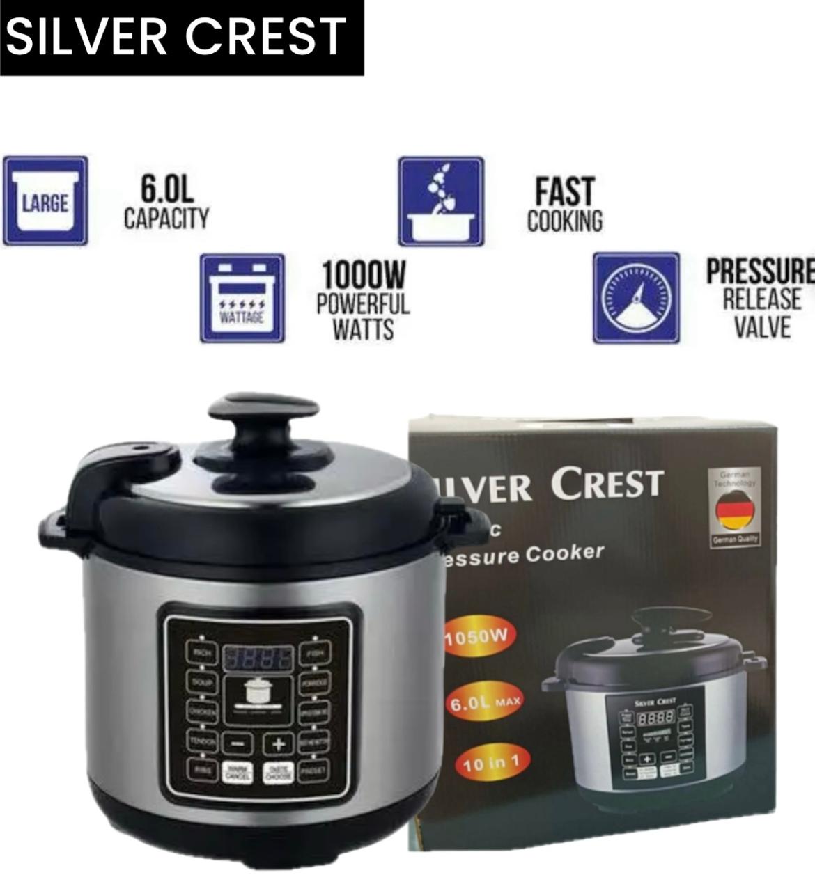 ZS - SilverCrest 6L MultiFunction Digital Smart Pressure Cooker - Stainless Steel