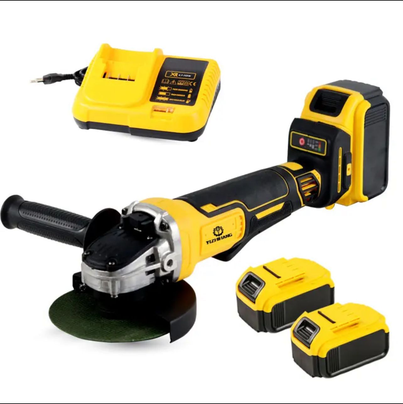 ZS - 2 in 1 Cordless 21V Power Tool Set - 1/4 Inch Impact Wrench + Angle Grinder