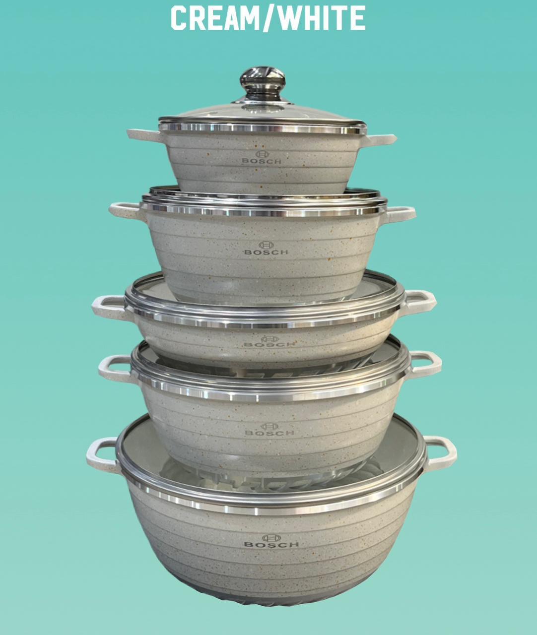 ZS - Aluminum 10 Piece Non Stick Coating Pot Set