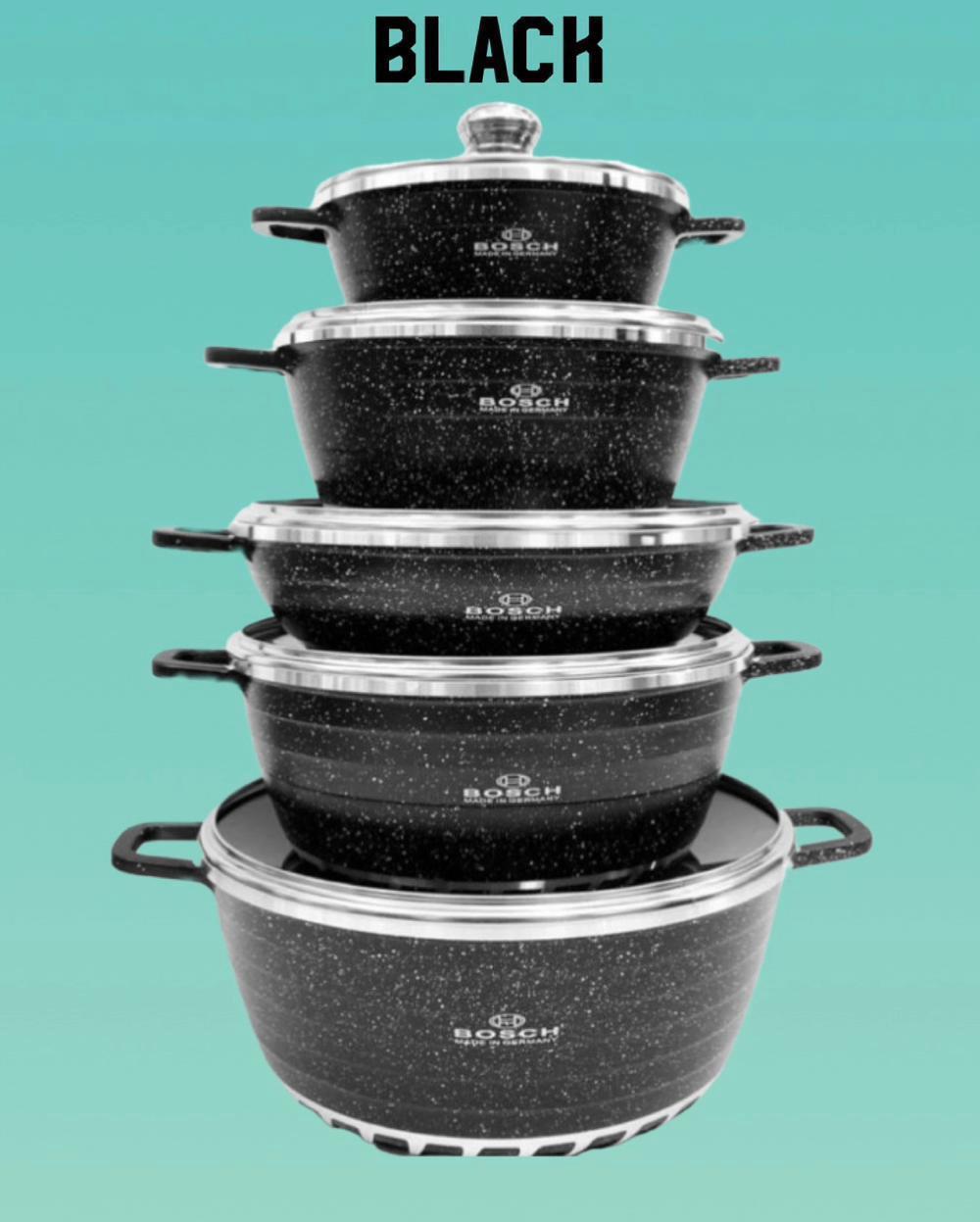 ZS - Aluminum 10 Piece Non Stick Coating Pot Set