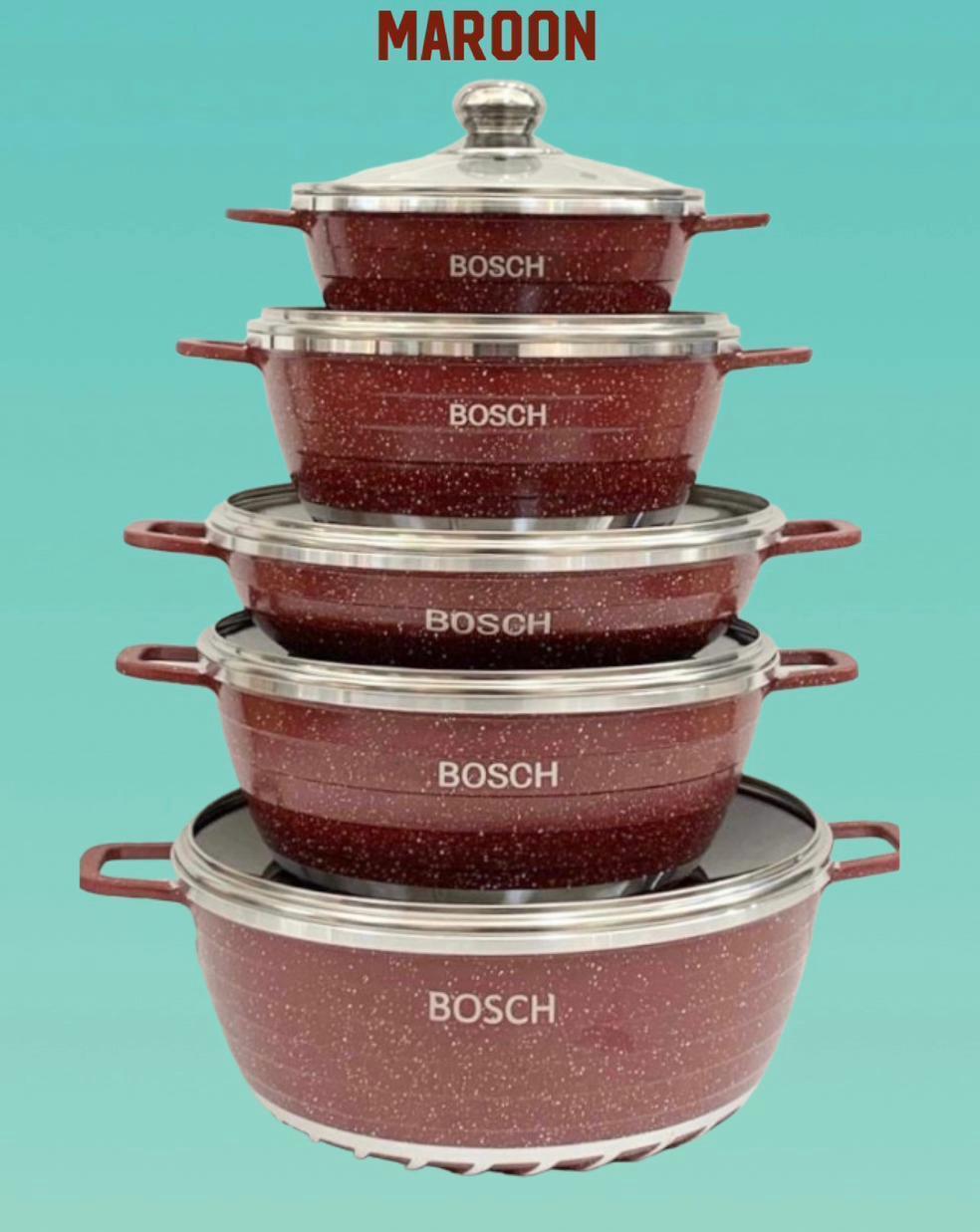 ZS - Aluminum 10 Piece Non Stick Coating Pot Set