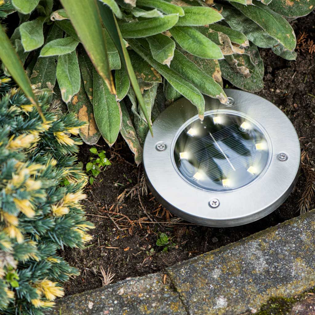 ZS - 4PCS Solar Powered 8 LED Ground Light For Borders Driveway Pathways