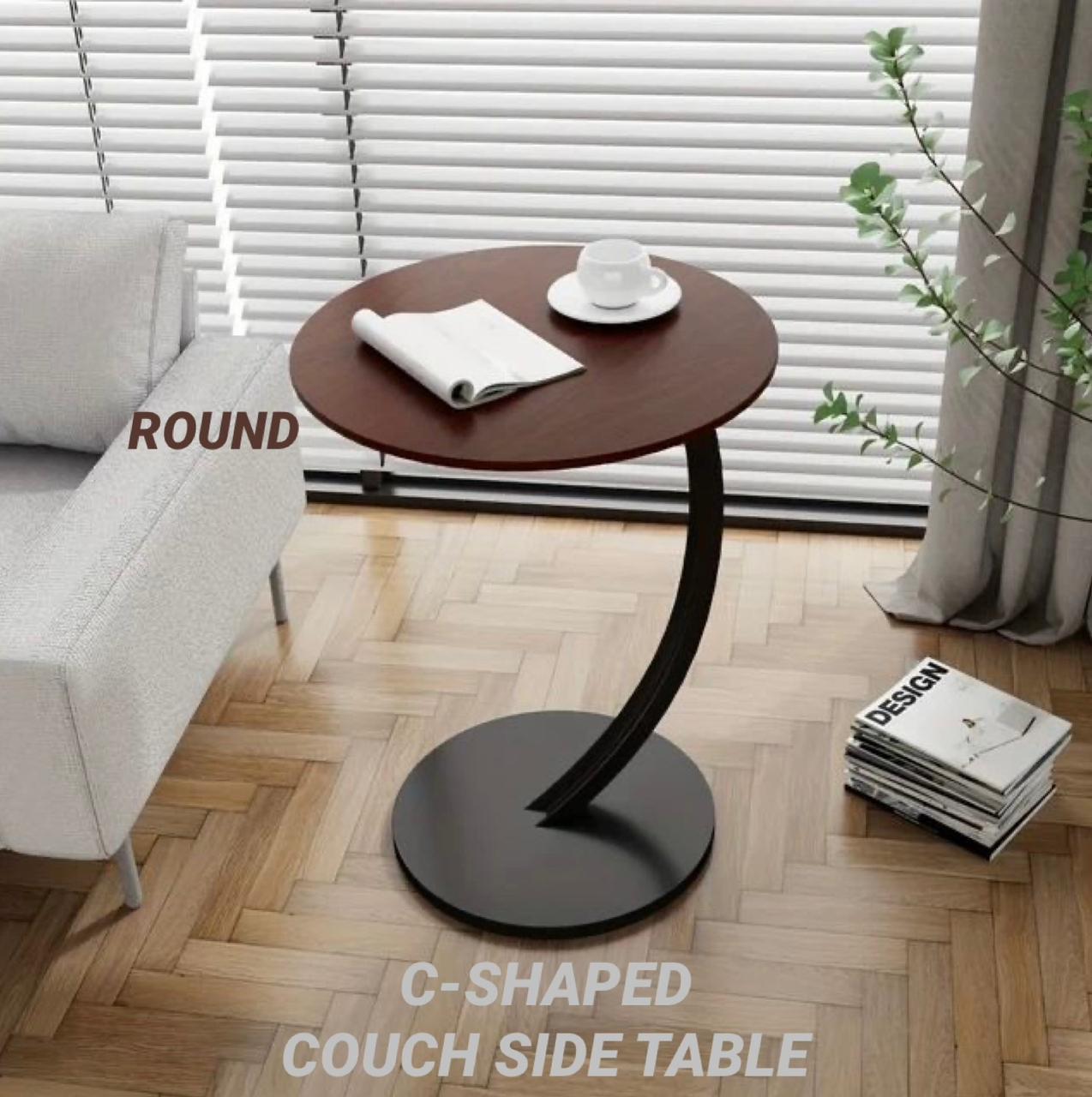 ZS - C-Shaped Couch Side Table - Round