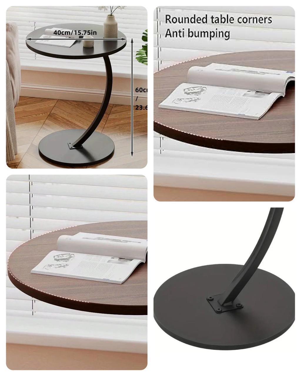 ZS - C-Shaped Couch Side Table - Round