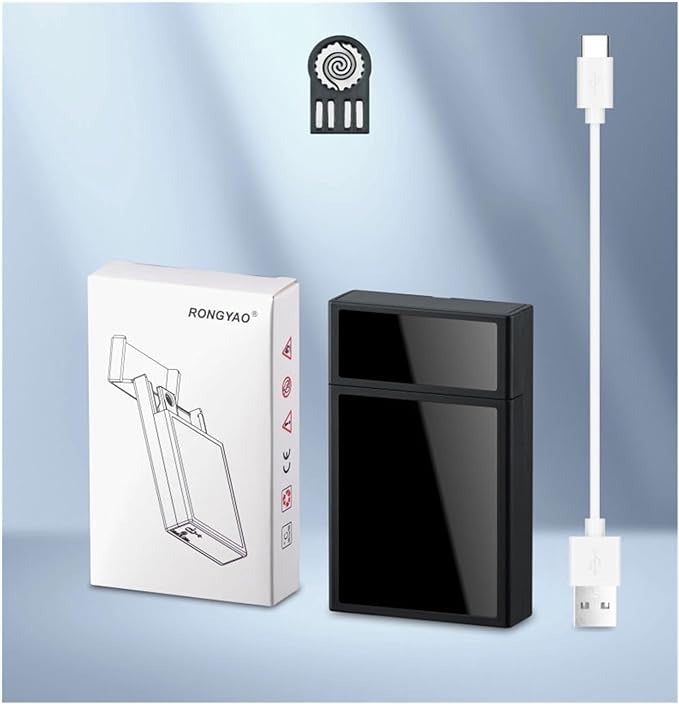 ZS - Cigarette Case with Built-in Rechargeable Lighter
