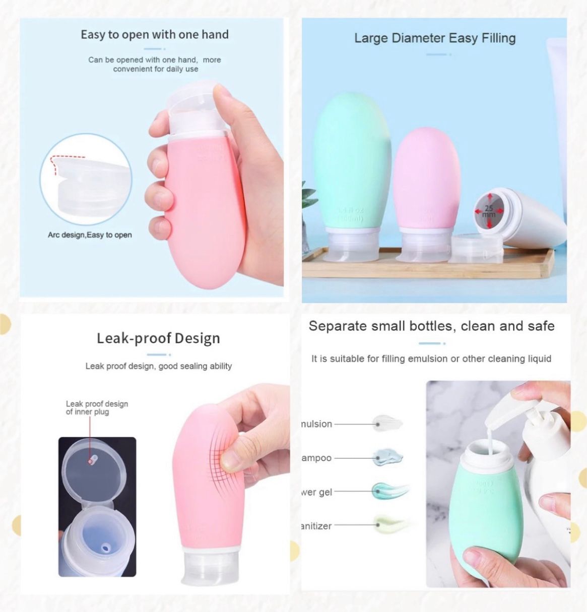 ZS - Travel Bottle 4pcs Pack