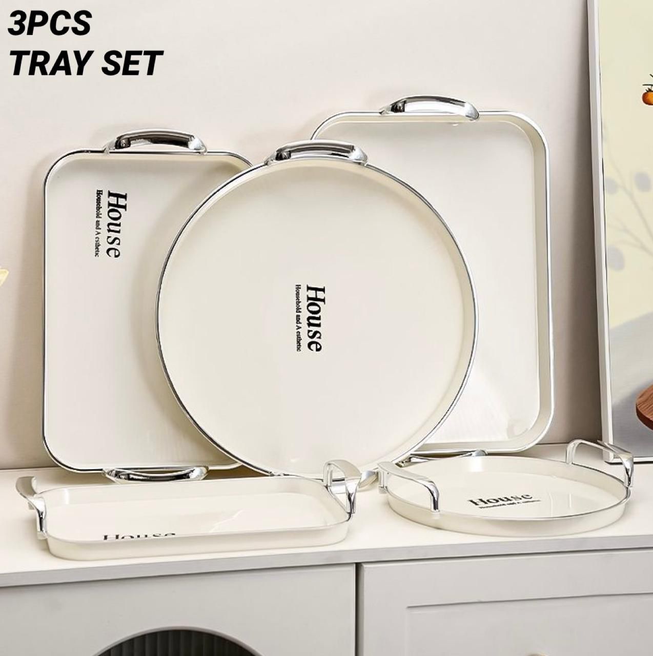 ZS - Multipurpose Tray Set 3pcs - Silver