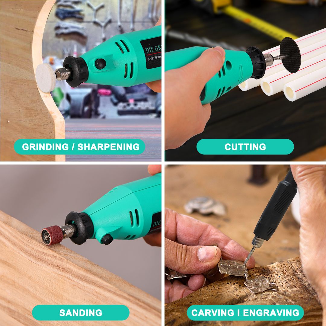 ZS - Mini Die Grinder Tool Kit 130W Rotary Tool With 211 Piece Accessories & Flexible Shaft