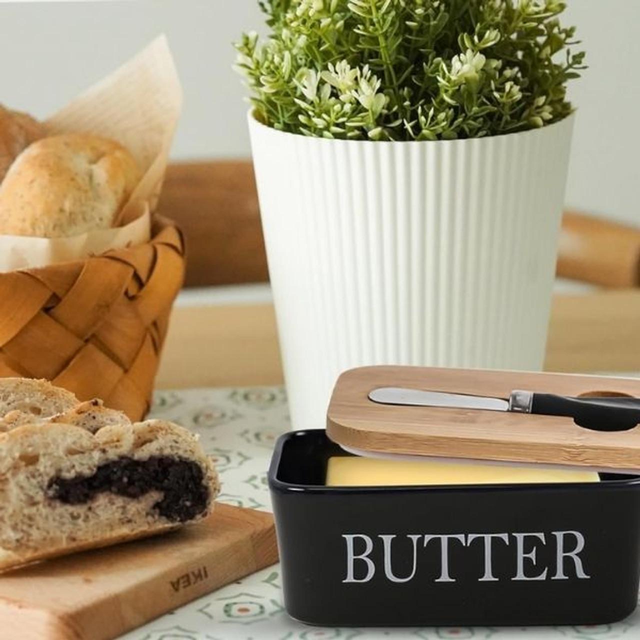 ZS - Ceramic Butter Jar with Butter Knife
