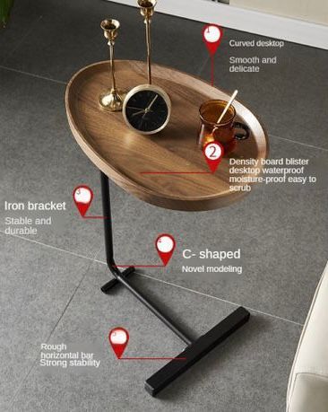 ZS - Luxurious Side Table Teardrop Shape