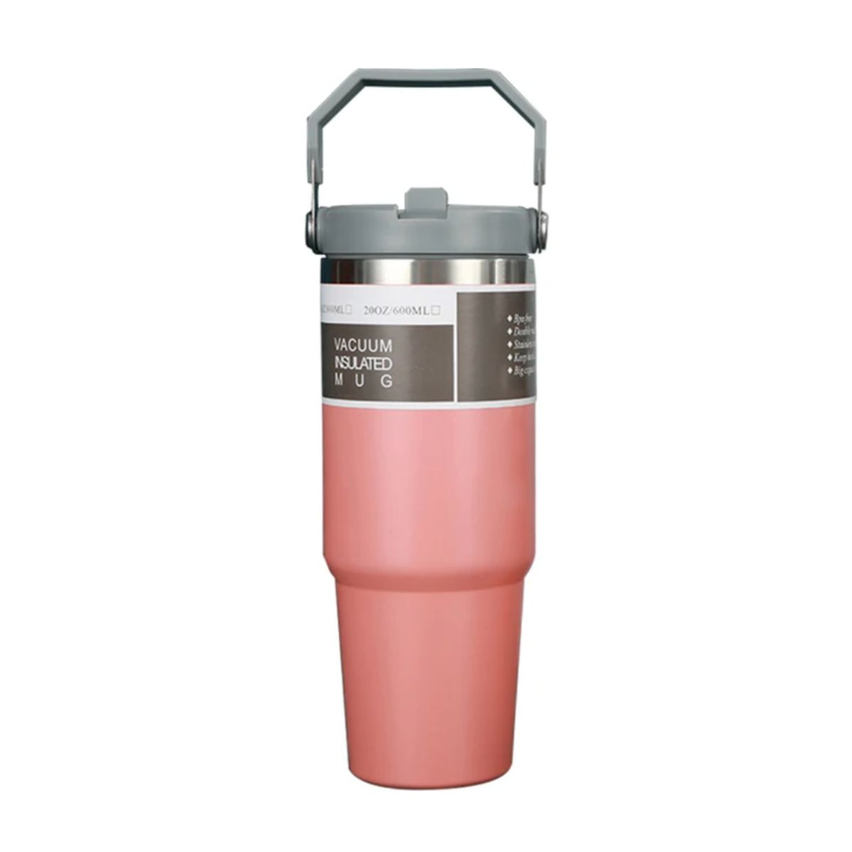 ZS - 890ml/300oz Thermal Insulated Travel Mug with Carry Handle and Straw