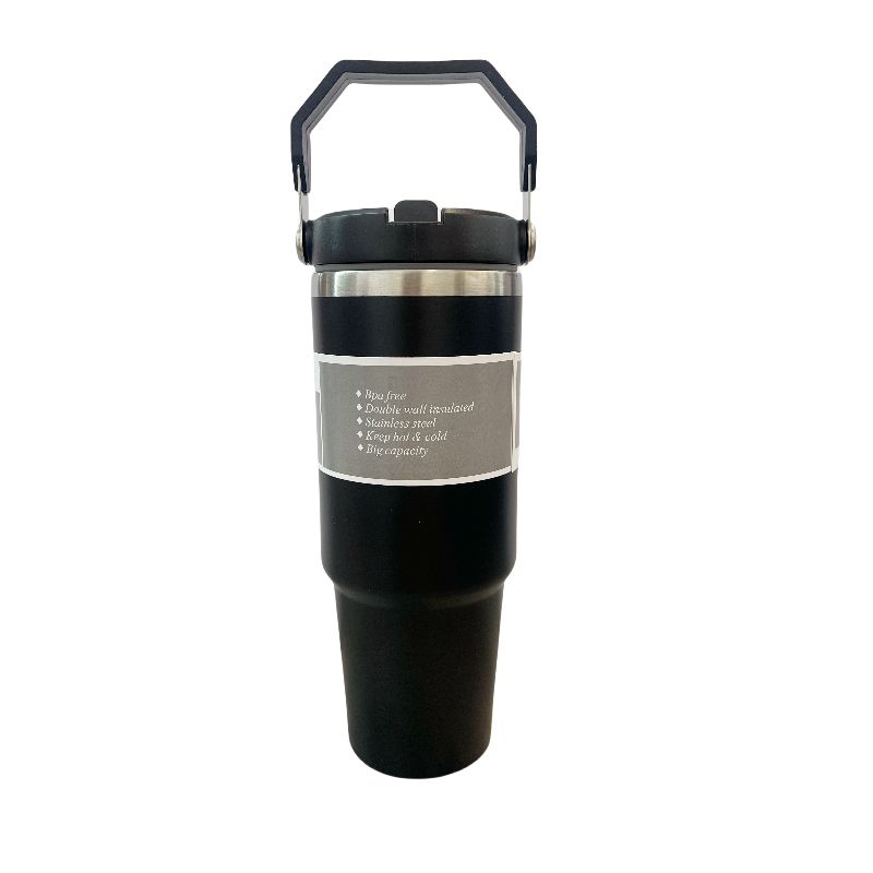 ZS - 890ml/300oz Thermal Insulated Travel Mug with Carry Handle and Straw
