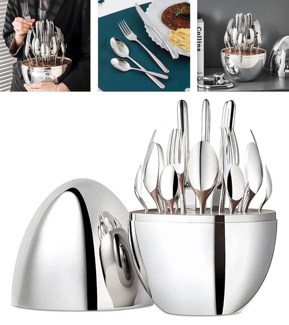 ZS - Egg Shaped Cutlery Set 24pcs