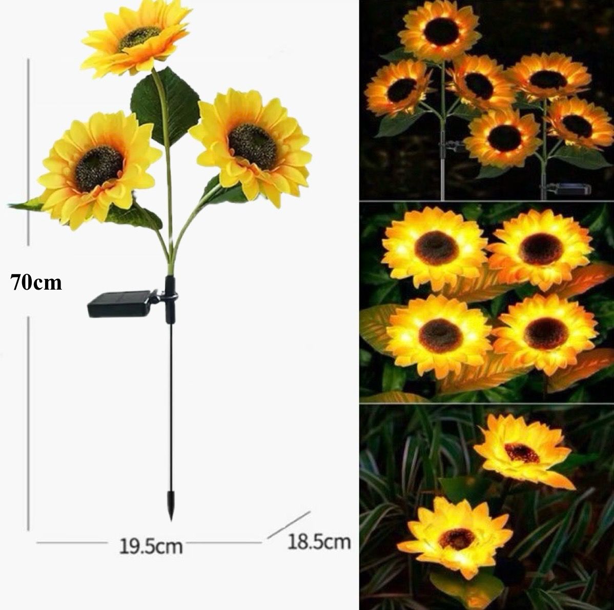 ZS - Solar Garden Light 3 in 1 Sunflowers