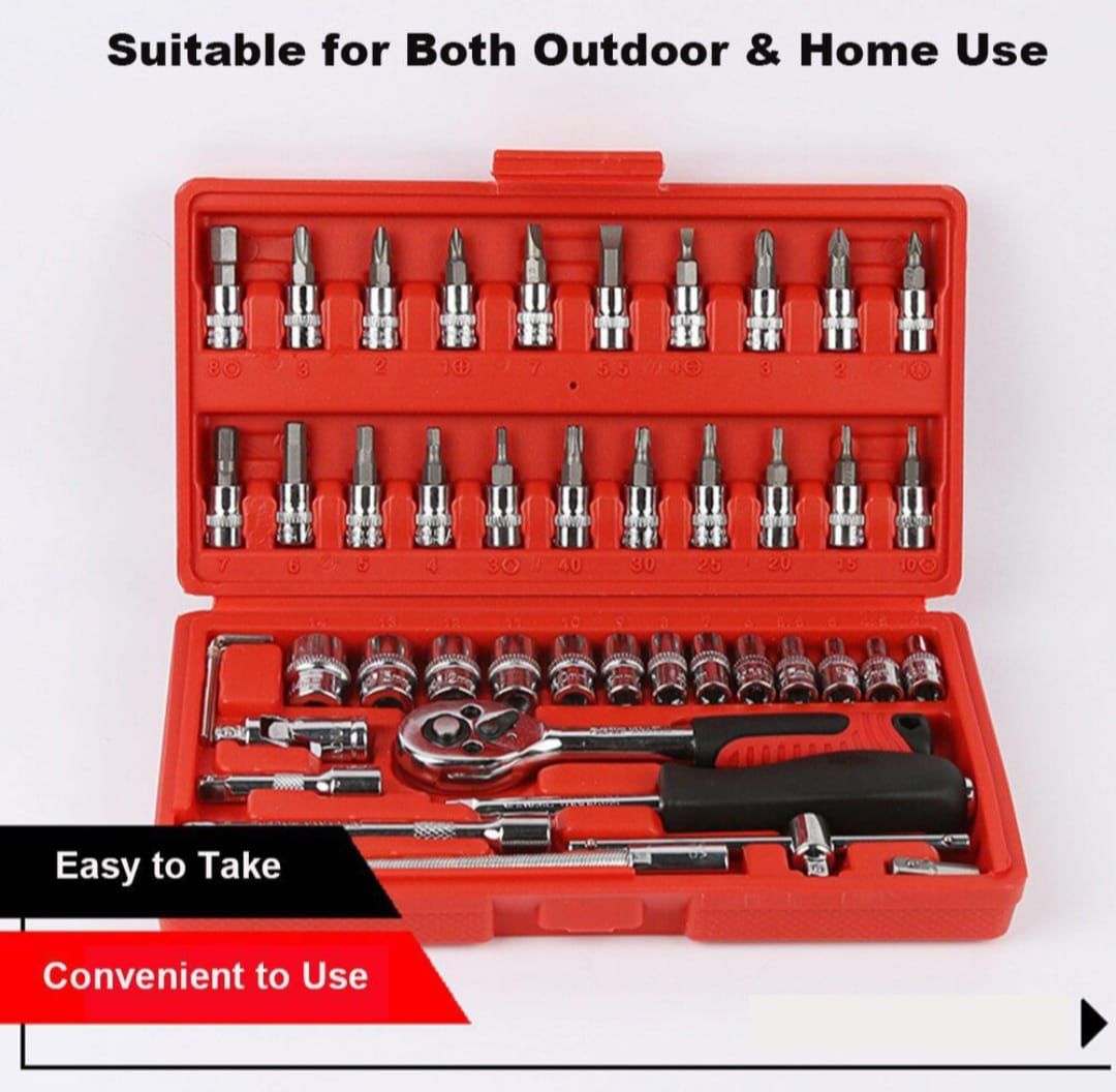 ZS - 46 Pieces 1/4-Inch Socket Set