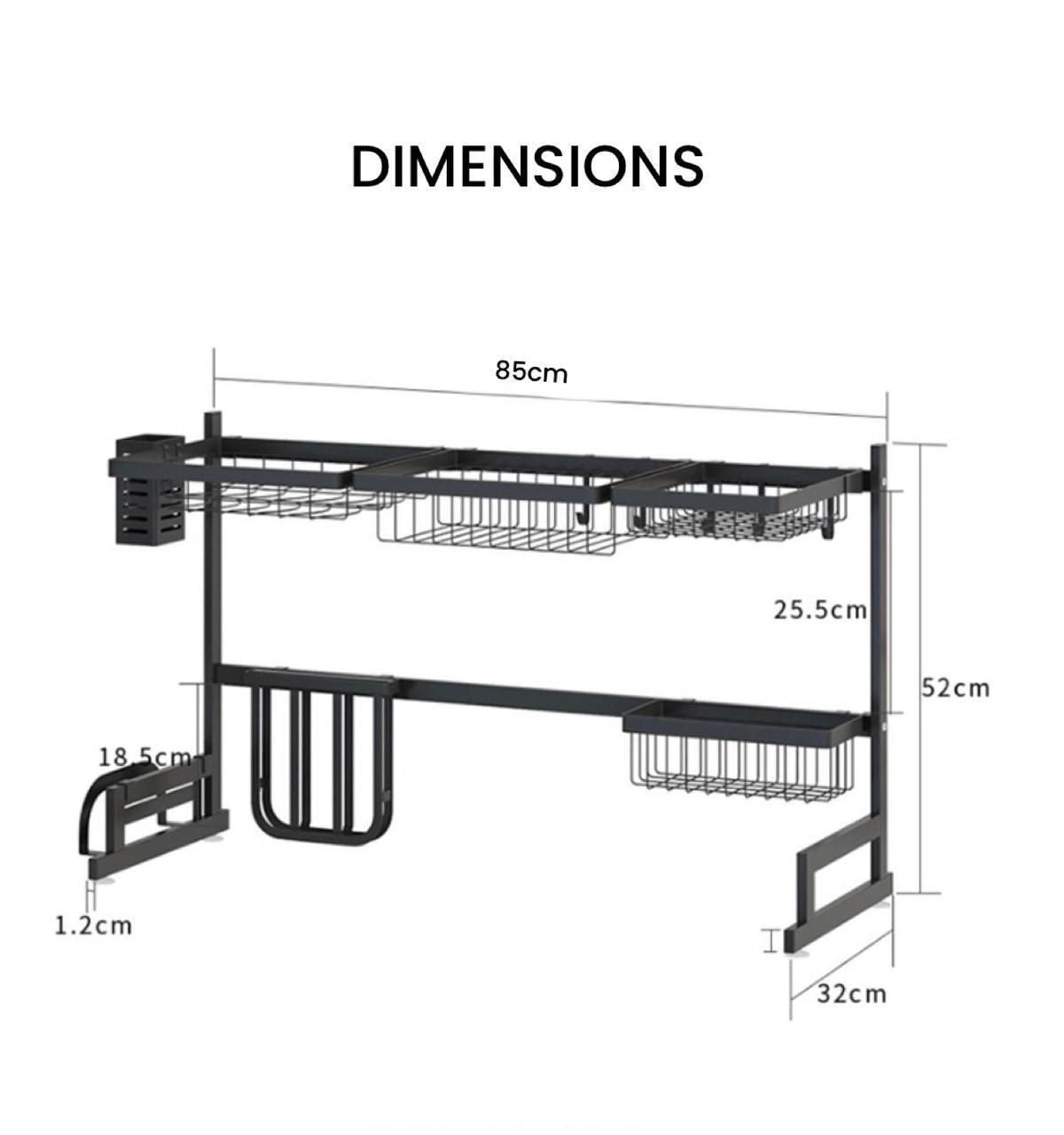 ZS - 85CM Over the Sink Dish Rack