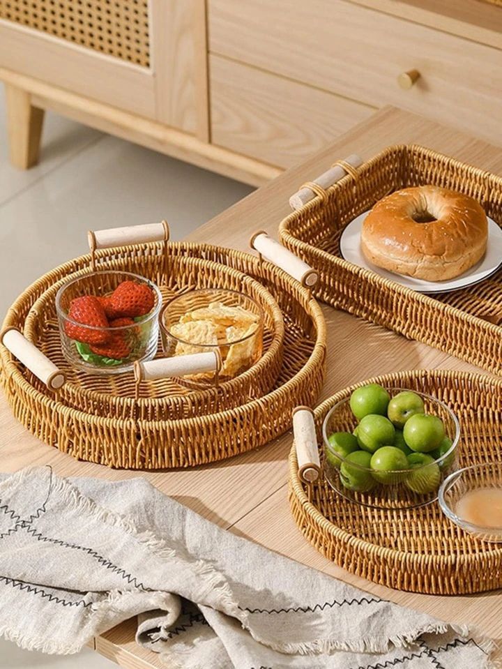 ZS - 3pcs Woven Tray Set