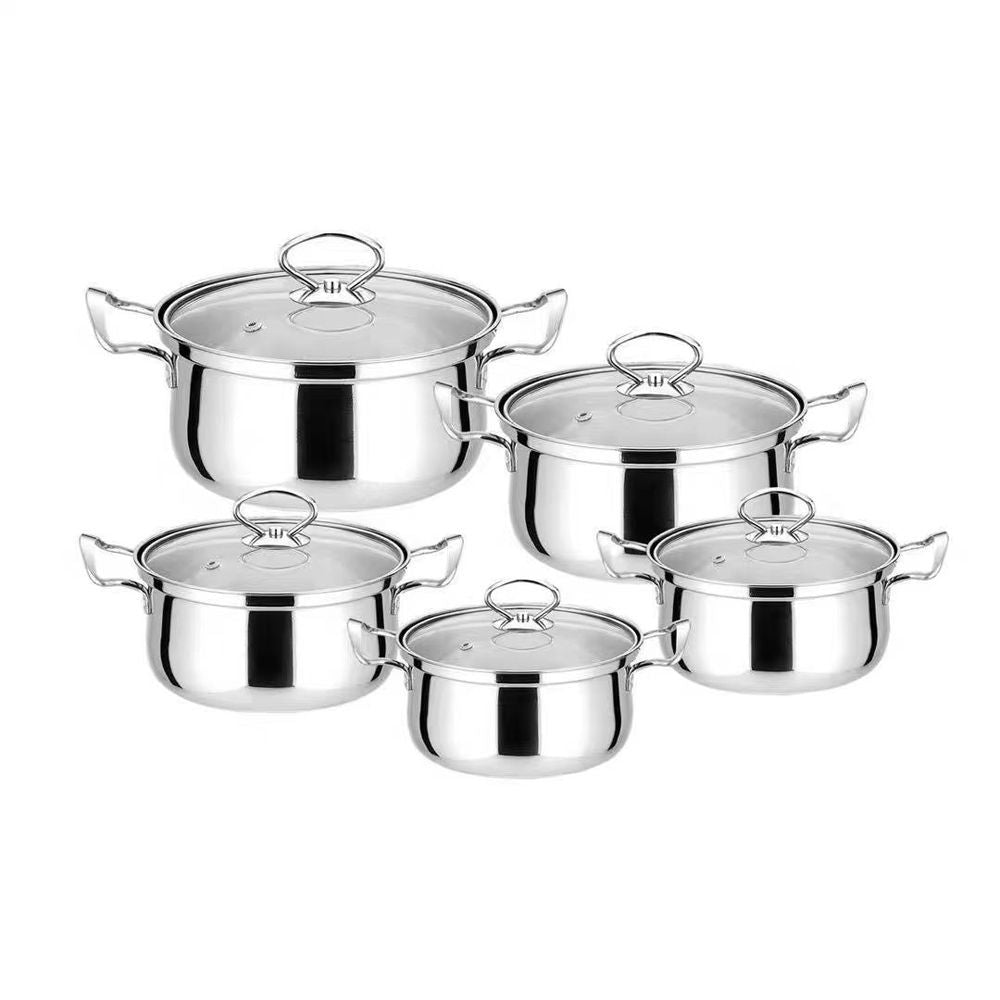 ZS - Stainless Steel Pots and Pans - 10 Piece