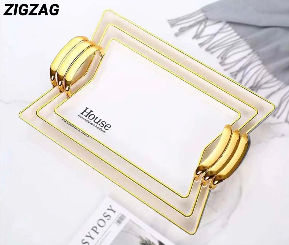 ZS - Multipurpose Tray Set 3pcs - Gold