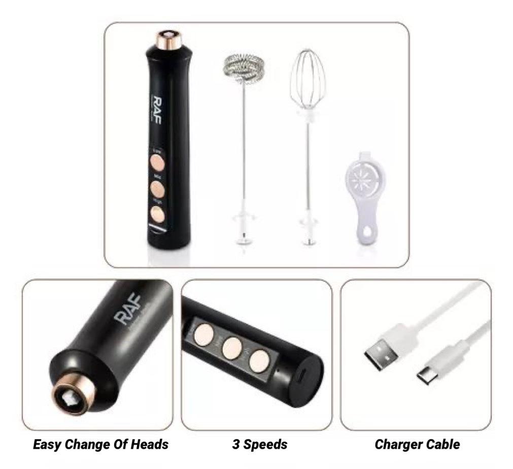 ZS - 3 in 1 Electric Rechargeable Egg Whisk/Milk Frother
