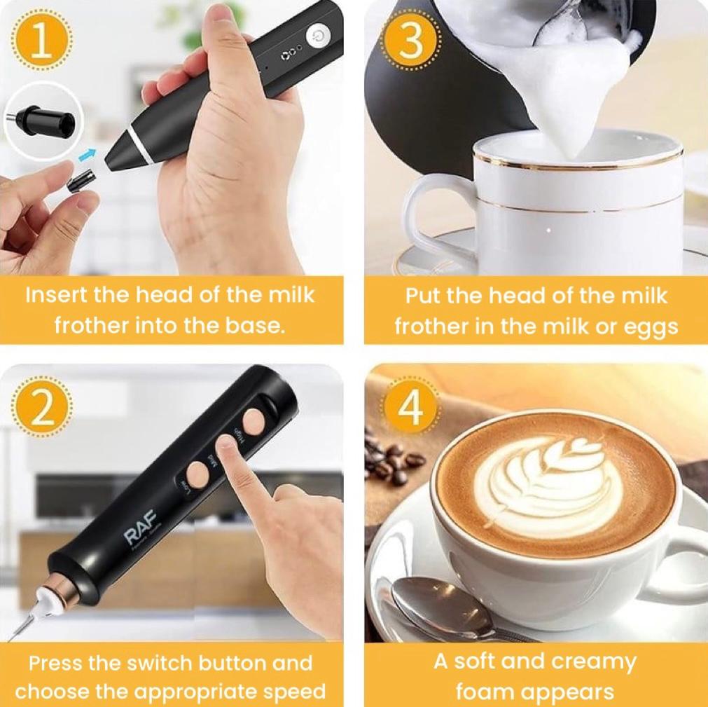 ZS - 3 in 1 Electric Rechargeable Egg Whisk/Milk Frother