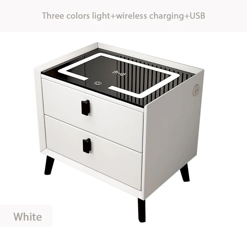 ZS - SMART SIDE TABLE WITH WIRELESS CHARGING STATION Nightstand