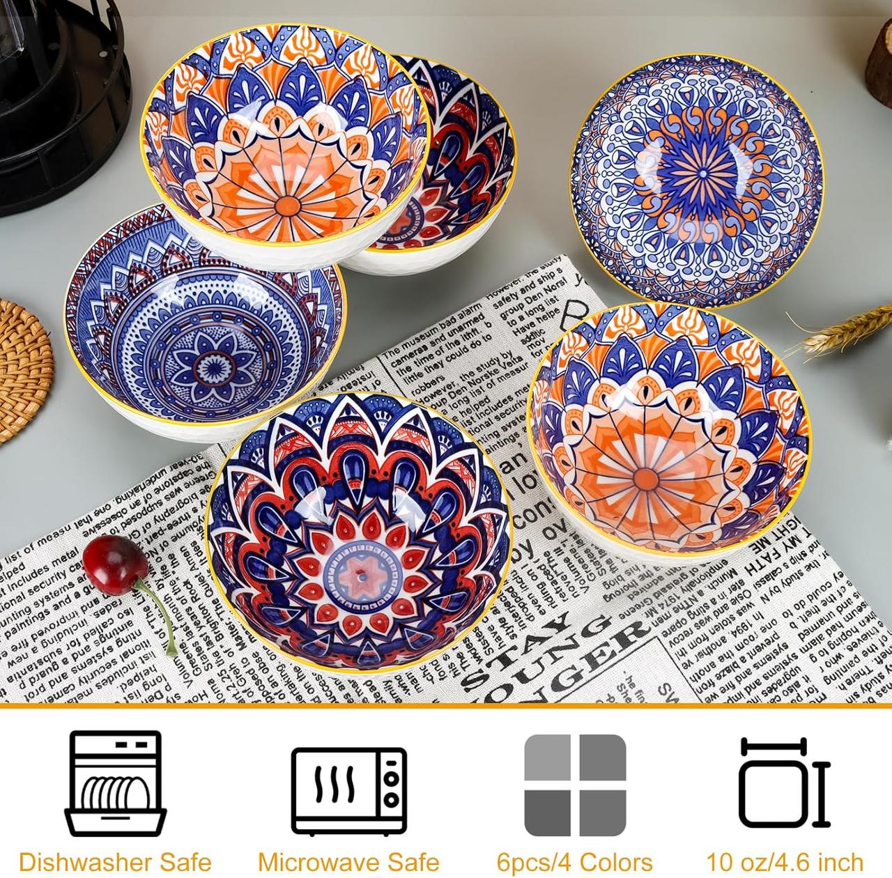 ZS - SET OF 6 COLOURFUL BOWLS