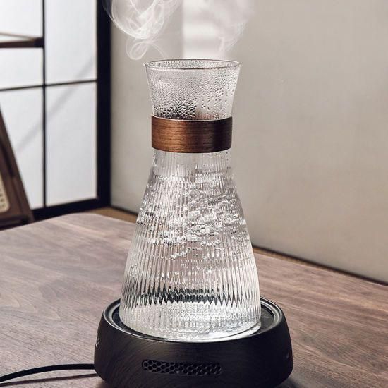 ZS - Ribbed Glass Pitcher Set with 6 Cups