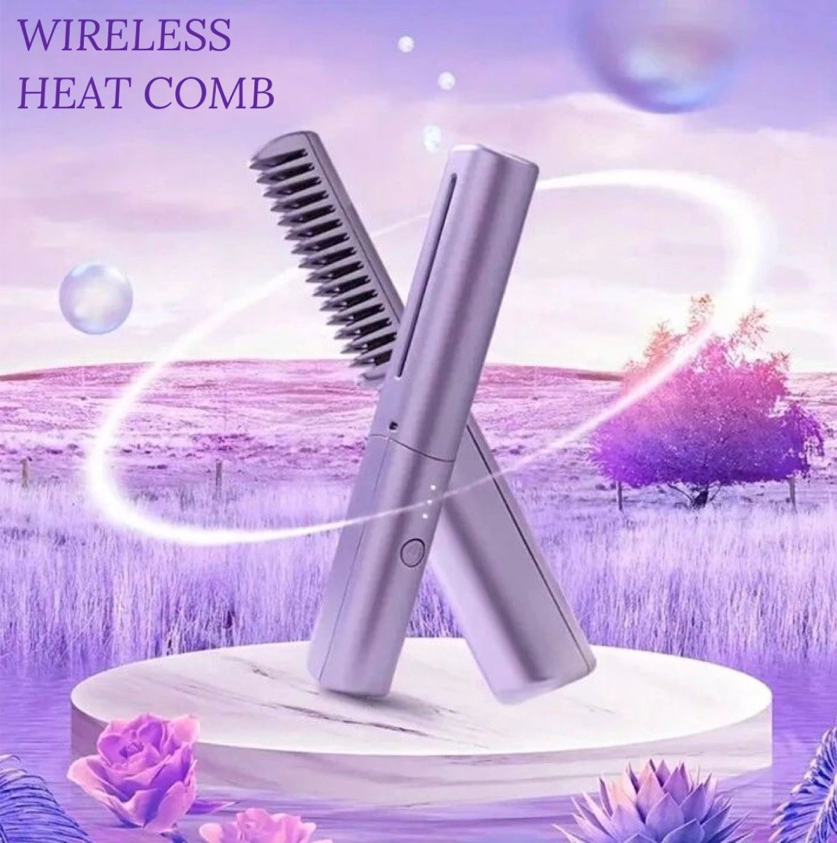 ZS - Portable Rechargeable Travel Heat Comb Hair Straightener