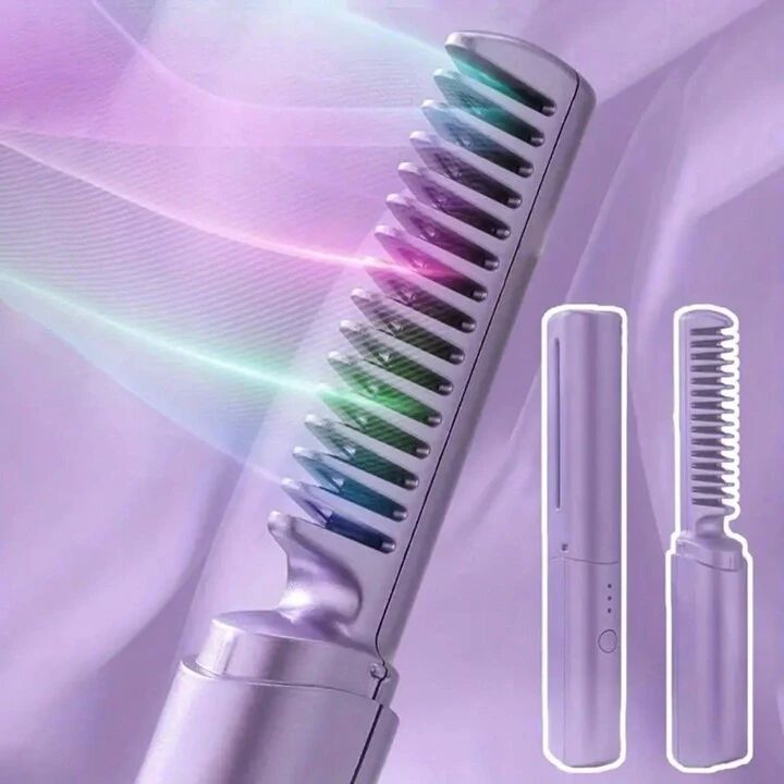 ZS - Portable Rechargeable Travel Heat Comb Hair Straightener