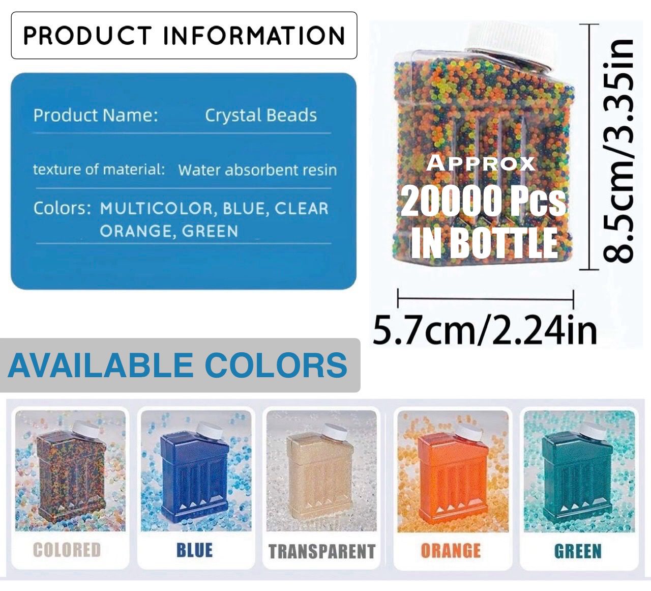 ZS - Premium Gel Blaster Balls 20000 PC (Approx)