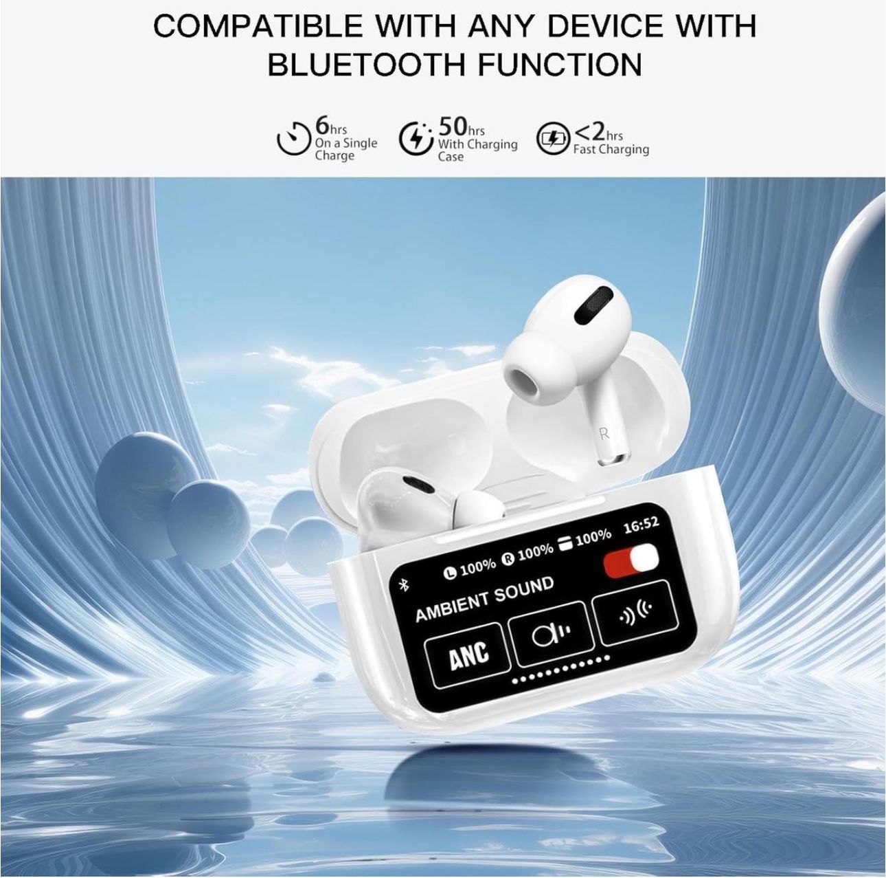 ZS - ANC/ENC Double Dark Noise Reduction Touch Control Earbuds