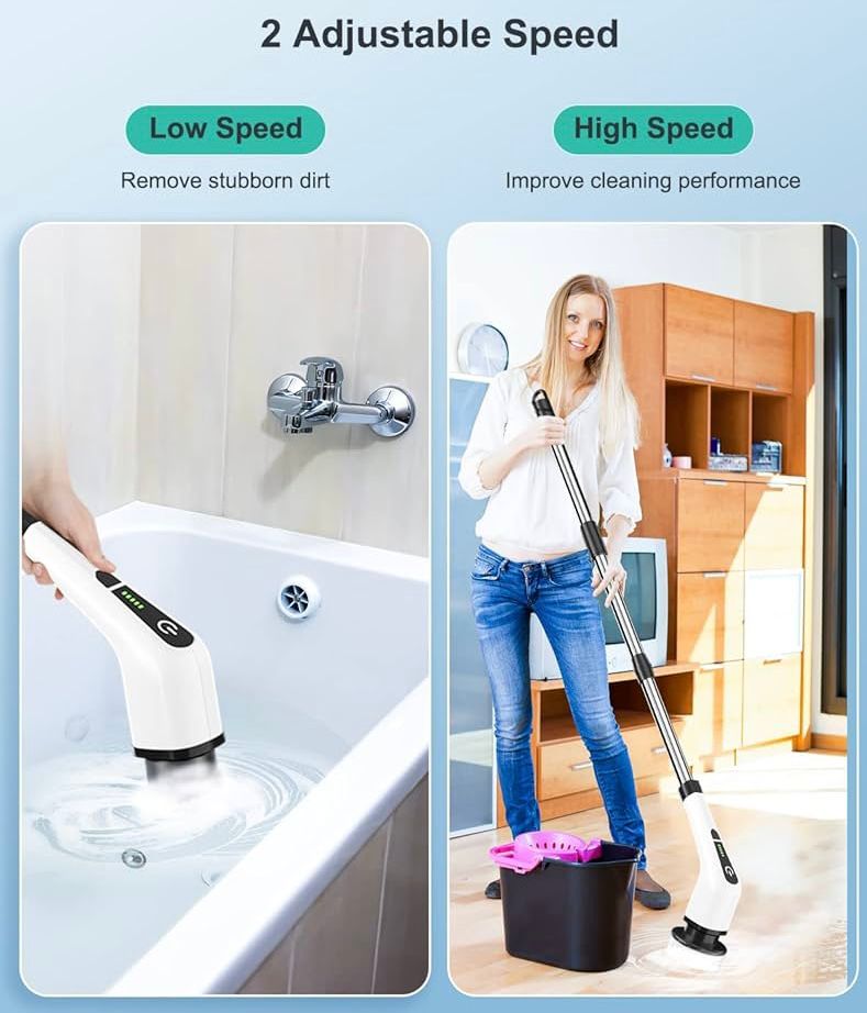 ZS - 8 in 1 Electric Cleaning Brush - Cordless